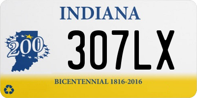 IN license plate 307LX