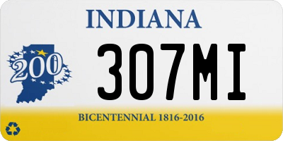 IN license plate 307MI