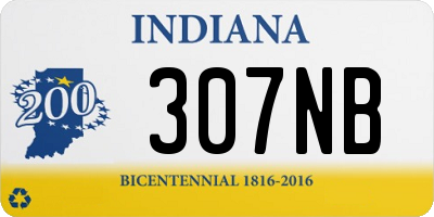 IN license plate 307NB