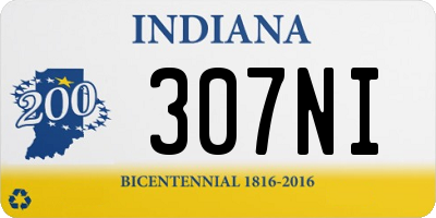 IN license plate 307NI