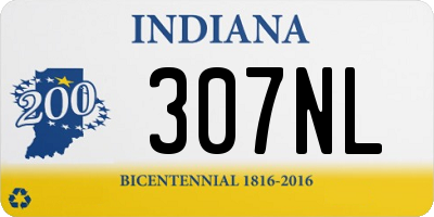 IN license plate 307NL