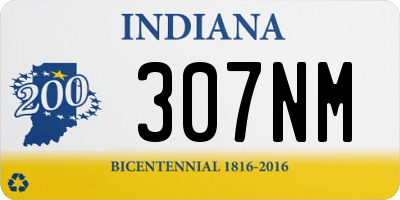 IN license plate 307NM