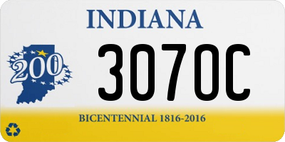 IN license plate 307OC