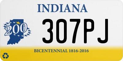 IN license plate 307PJ
