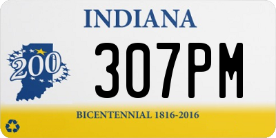 IN license plate 307PM