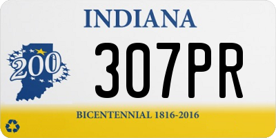 IN license plate 307PR