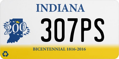 IN license plate 307PS