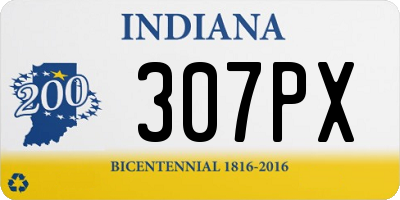 IN license plate 307PX