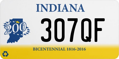 IN license plate 307QF