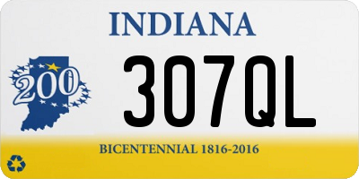 IN license plate 307QL