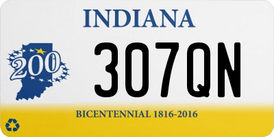 IN license plate 307QN