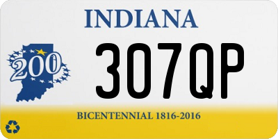 IN license plate 307QP