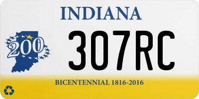 IN license plate 307RC