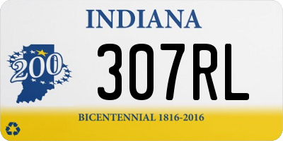 IN license plate 307RL