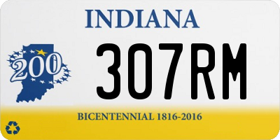 IN license plate 307RM