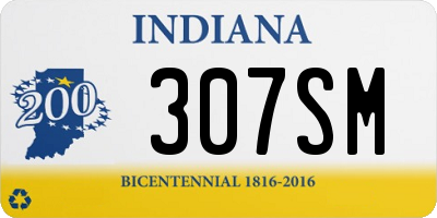 IN license plate 307SM