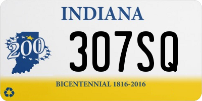 IN license plate 307SQ