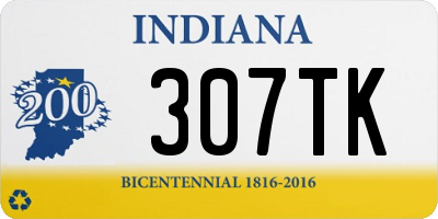IN license plate 307TK