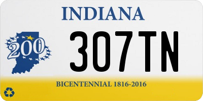 IN license plate 307TN