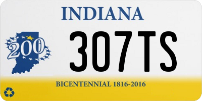 IN license plate 307TS