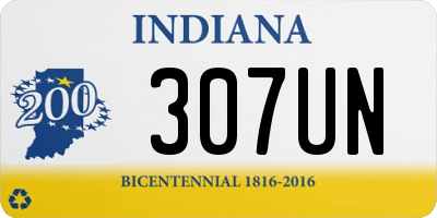 IN license plate 307UN