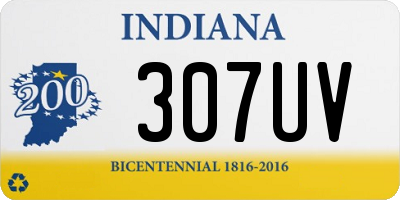 IN license plate 307UV