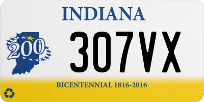 IN license plate 307VX