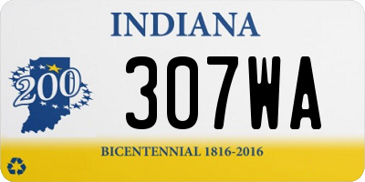 IN license plate 307WA