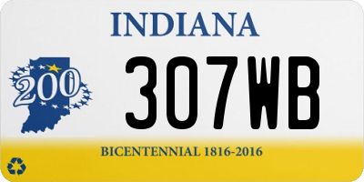 IN license plate 307WB