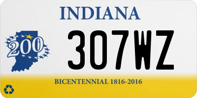 IN license plate 307WZ