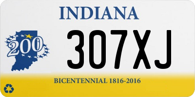 IN license plate 307XJ