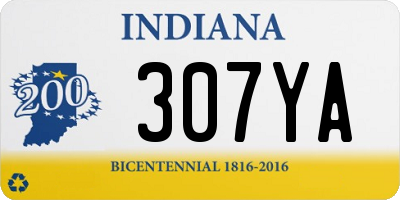 IN license plate 307YA