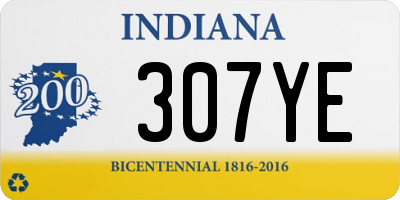 IN license plate 307YE