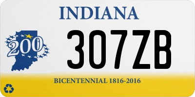 IN license plate 307ZB