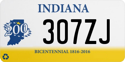 IN license plate 307ZJ