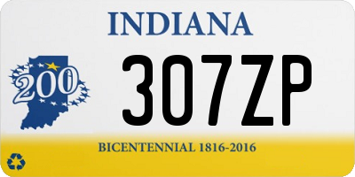 IN license plate 307ZP