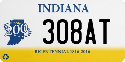 IN license plate 308AT