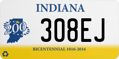 IN license plate 308EJ