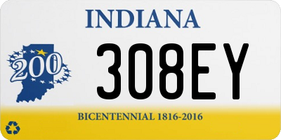 IN license plate 308EY