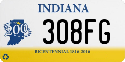 IN license plate 308FG