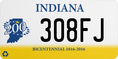 IN license plate 308FJ