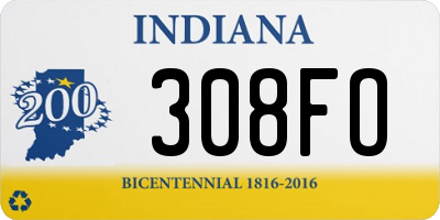 IN license plate 308FO