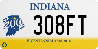 IN license plate 308FT