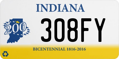 IN license plate 308FY