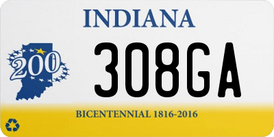 IN license plate 308GA