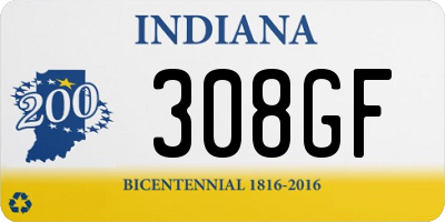 IN license plate 308GF