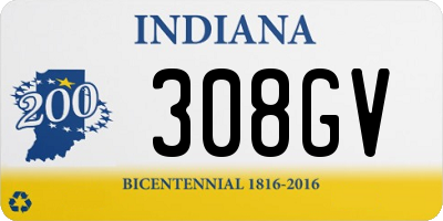 IN license plate 308GV