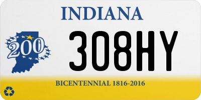 IN license plate 308HY