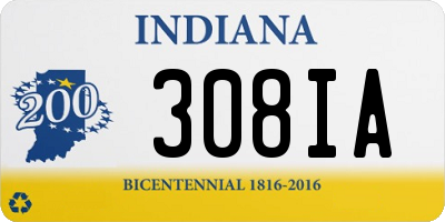 IN license plate 308IA