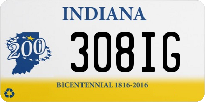 IN license plate 308IG